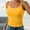 Yellow, variant on Women Spaghetti Strap Neck Ribbed Tank Tops Slim Fitted Camisole Basic Sleeveless Layering Shirts Beaded Women Asymmetric Tunic Cleavage Cover Cropped Exercise Top Business Casual Shirts Women Top