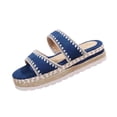 thumbnail image 2 of Caywon Women's Wedge Sandals Flat Open Toe Non Slip Slides Comfortable Chunky Low Heel Beach Sandals Slide Sandals Comfortable Casual, 2 of 7