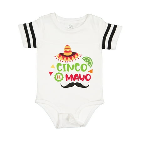 

Inktastic Cinco De Mayo with Sombrero Lime and Mustache Gift Baby Boy Bodysuit