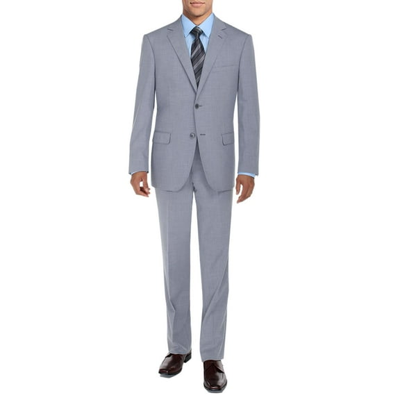 DTI BB Signature Men's Suit 2 Button Modern Fit Side Vent Jacket Flat Front Pant Stone