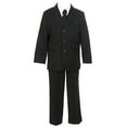 thumbnail image 1 of Boys Three Button Single Breasted Formal Suit 5-Piece - Black - Size 8, 1 of 3