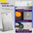 thumbnail image 4 of ENERLITES Blank Device Metal Wall Plate, Corrosion Resistant, Size 1-Gang 4.50" x 2.76", UL Listed, 7701, 430 Stainless Steel, Silver, 4 of 6