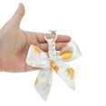 thumbnail image 4 of Unique Bargains 1 Pc Fashion Bow Scarf Heart Print Handbag Charm Bag Accessories Yellow, 4 of 5