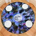 thumbnail image 2 of Boho Garden Party Round Tablecloth 44Inch, Elastic Fitted Spillproof Cover for 38 to 42 Inch Tables, Easy Wipe Clean, 2 of 7