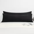 thumbnail image 3 of [Pillowcase]-2 Pack Ultra Soft Microfiber Body Pillowcases, Breathable and Easy Care Long Pillow Covers, 20" x 54", Black, 3 of 5