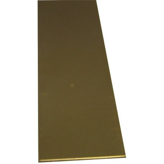 K & S 8230 Decorative Metal Strip, 1/4 in W, 12 in L, 0.016 in Thick, Brass