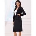 thumbnail image 4 of DARING DIVA 2Pcs Women's Long Sleeve Blazer Pencil Skirt Set XS Black, 4 of 7