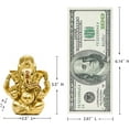 thumbnail image 3 of 3.5" H Ganesh Statue for Car Dashboard Gold Color Hindu God Ganesha Ganesha Statue India Home Office Temple Mandir Murti Pooja Items Diwali Gifts, 3 of 6
