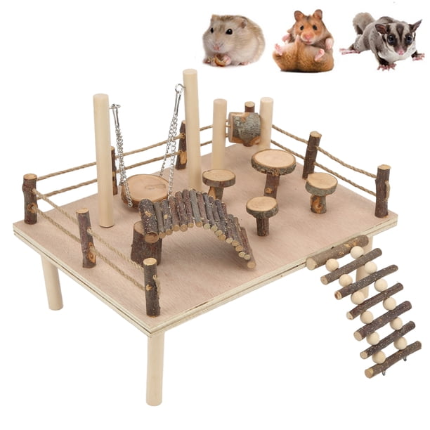 Hamster Wood Playground Set, Hamster Living Climbing System Detachable ...