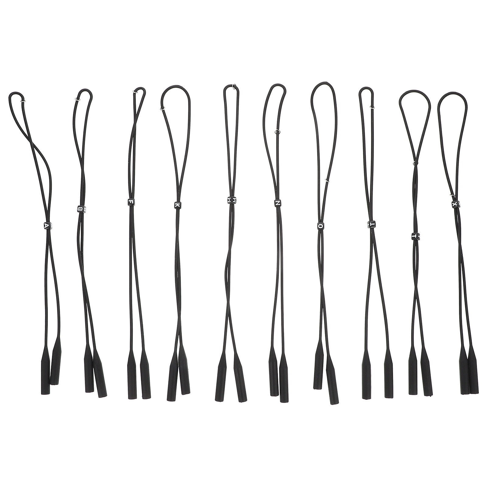 HEMOTON 10pcs Silicone Glasses Straps Adjustable Eye Glasses Holder