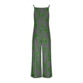 thumbnail image 6 of lcziwo St Patricks Day Jumpsuits for Women Irish Festival Shamrock Graphic Overalls Casual Sleeveless Adjustable Strap Rompers with Pockets Gray XL, 6 of 7