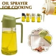 thumbnail image 3 of 2 in 1 Glass Oil Sprayer & Dispenser, 2024 Upgrade Large 500/ 600ml/20Oz Olive Oil Dispenser Bottle for Kitchen, Food-grade Oil Mister Spray Bottle for Cooking, Air Fryer, Frying, BBQ (White), 3 of 5