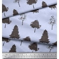 thumbnail image 3 of Soimoi Blue Moss Georgette Fabric Stencil Tree Decor Fabric Printed Yard 42 Inch Wide, 3 of 3