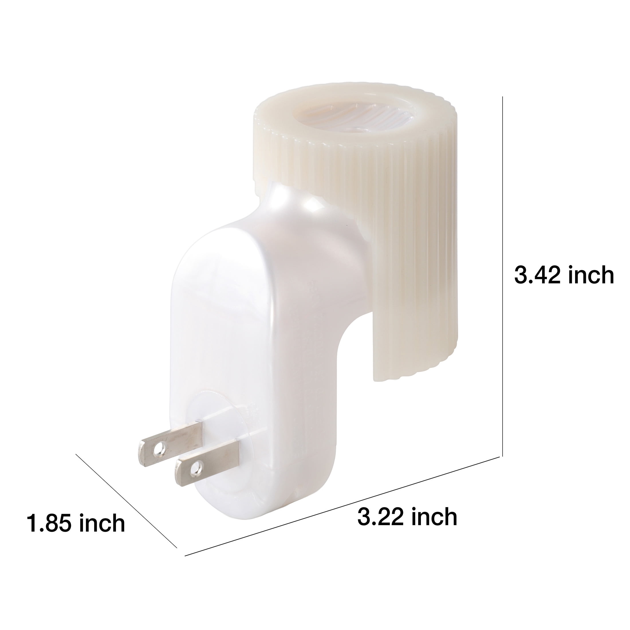 Mainstays Aroma Accents LED Fragrance Plug-in, Ribbed Texture, Papyrus Beige
