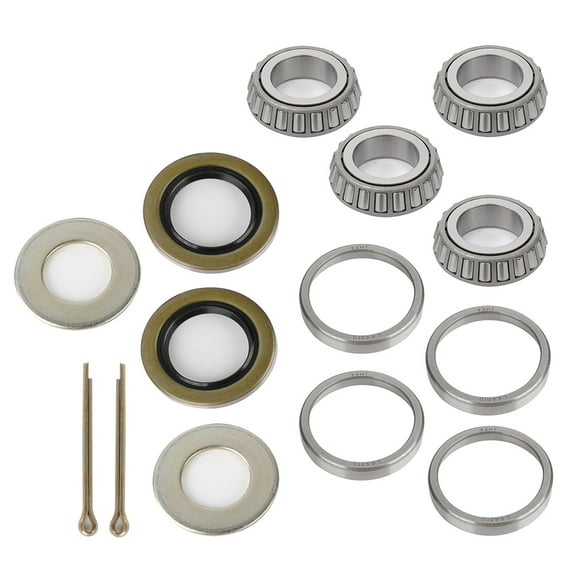 CCIYU Boat Trailer Hub Axle Kit Bolt Circle Wheel Hub Kit Fits For 2000lb Axle Greased Bearings L44610 L44643 Bearings
