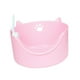 thumbnail image 3 of Caja de arena para gatos con parte abierta, bandejas de arena para mascotas con lados altos, bandejas de arena prácticas para hámsteres, cone Rosa, 3 of 9