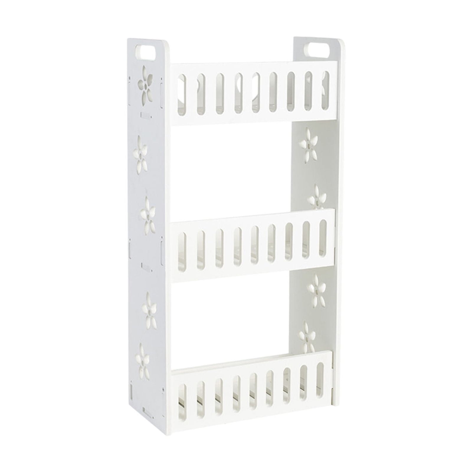 Gnmfd 3 Tier Wall Mounted Bathroom Organizer for Shower Storage, Space Saving Bathroom Rack for Shampoo Towels Toiletries, Rustproof Waterproof PVC, Apartment Dorm Laundry Room Storage Solution