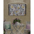 thumbnail image 6 of Outdoor TV Cover 30 to 32 Inch Weatherproof, Yellow Blue Floral Waterproof TV Screen Protector for Outside Decor with Zipper and Pocket 30"L x 19"H&nbsp; , Country Botanical Leaf White, 6 of 7