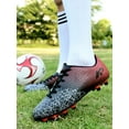 thumbnail image 5 of Fangasis Unisex Sneakers Lightweight Soccer Cleats Training Football Shoes Outdoor Non Slip Athletic Shoe FG Cleats Black 8.5, 5 of 9
