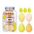 thumbnail image 6 of 7pcs Beauty Blender Set – 4 Large & 3 Mini Makeup Sponges in Bottle for Flawless Foundation (Yellow), 6 of 11