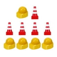 thumbnail image 1 of 100 piezas Mini sombrero de construcción conos de tráfico en miniatura, suministros para fiestas, accesorios de juguetes de señal, miniseñal de tráfic, 1 of 8