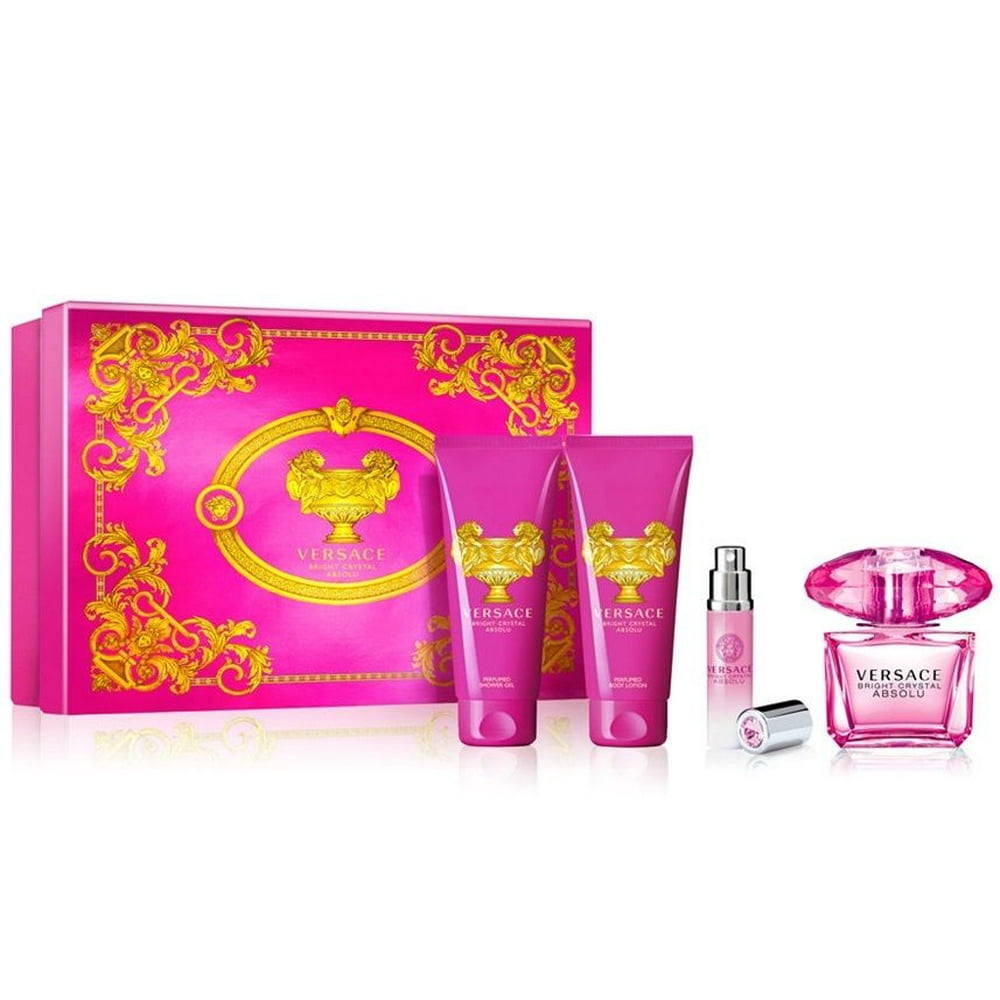 Versace Bright Crystal Absolu Eau de Parfum 4 Pieces Gift Set For Women ...