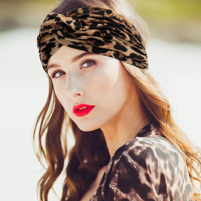 6PCS Boho Wide Headbands for Women Thick Turban Headbands  display picture 3