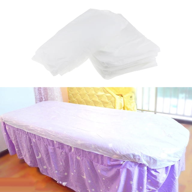 10 Cubierta de Hoja de No Tejido Desechable Blanco shamjiam Sábanas desechables