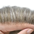 thumbnail image 4 of Hair System for Men French Lace Man Hair Units Clear Poly Men's Toupee Hair Prosthesis 7X9 #60RY, 4 of 7