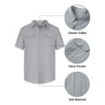 thumbnail image 5 of Hanerdun Men Casual Button Down Shirts Male Dress Shirts Leisure Top Gray M, 5 of 5