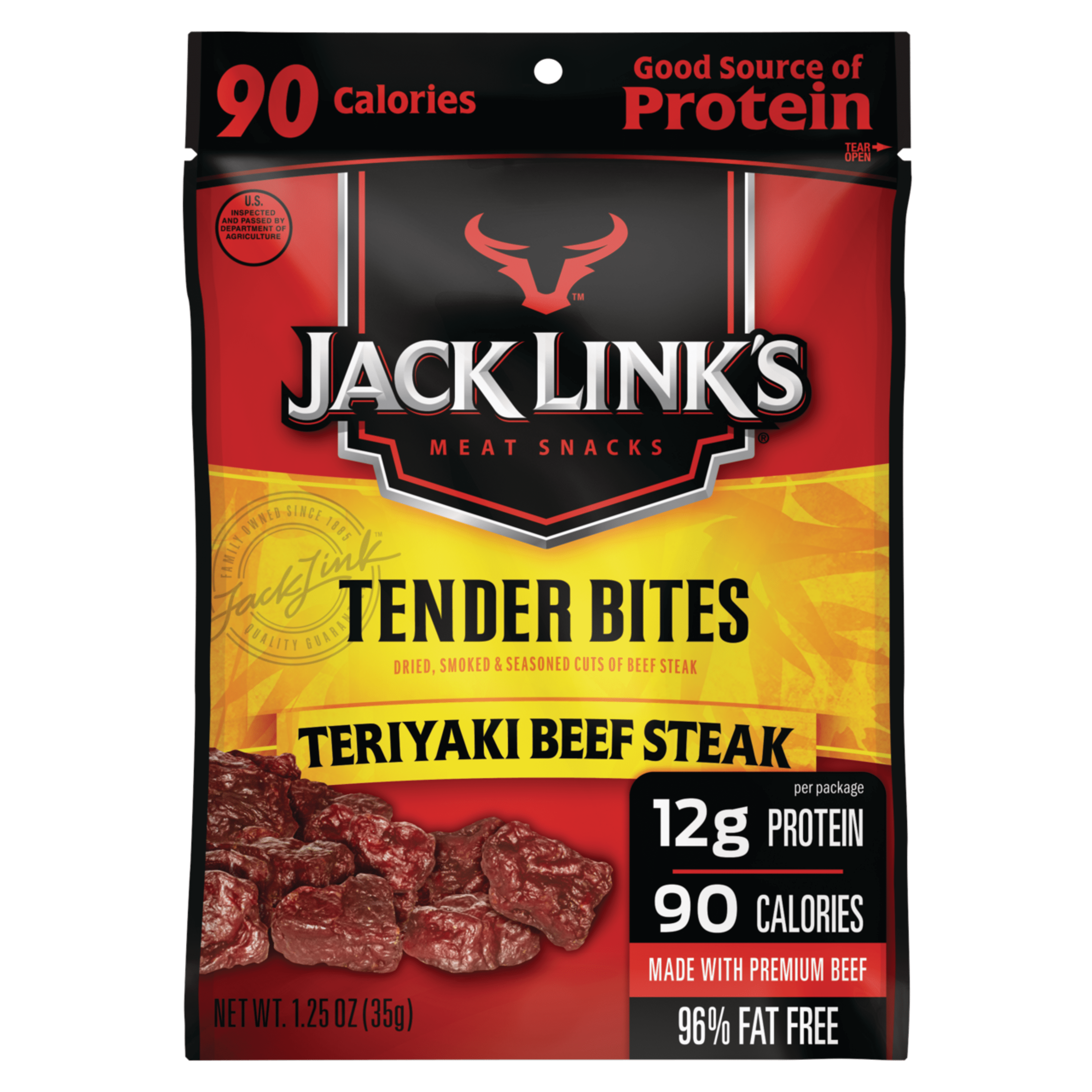 Jack Links Beef Tender Bites, Teriyaki, 1.25oz, 10 CT