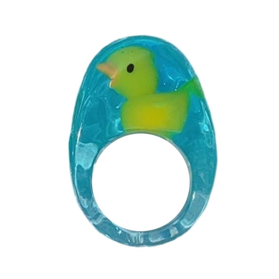 SIEYIO Funny Yellow Duck Rings Unique Finger Rings Adds Whimsy to Any Outfit or Event