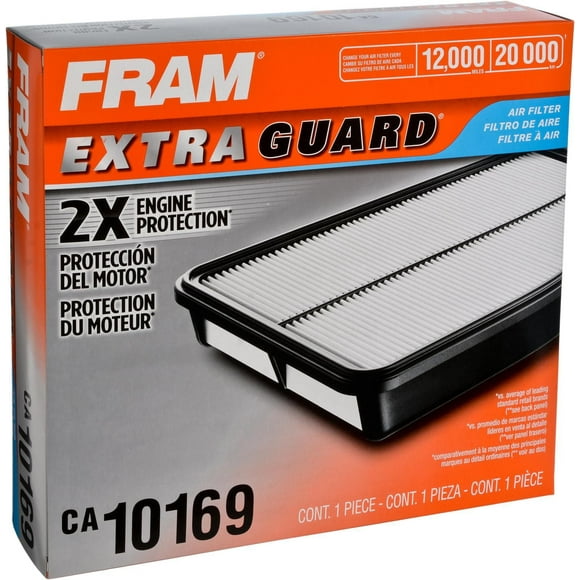 Filtre à air FCA10169 Extra GuardMD de FRAM(MD) Aide à prévenir la réduction de l’accélération et de la puissance du moteur.