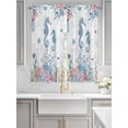 thumbnail image 2 of Coastal Seahorse Living Room Curtains 2 Panel, Summer Beach Nautical Ocean Coral Cafe Window Treatment, Extra Long Farmhouse Bedroom Bathroom Kitchen Curtains Drapes 104"x72", 2 of 6