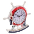 thumbnail image 4 of Mediterranean Style Wall Clock with Hanging Rope for Home Decoration in Red Plastic 12.5 Inches, 4 of 5