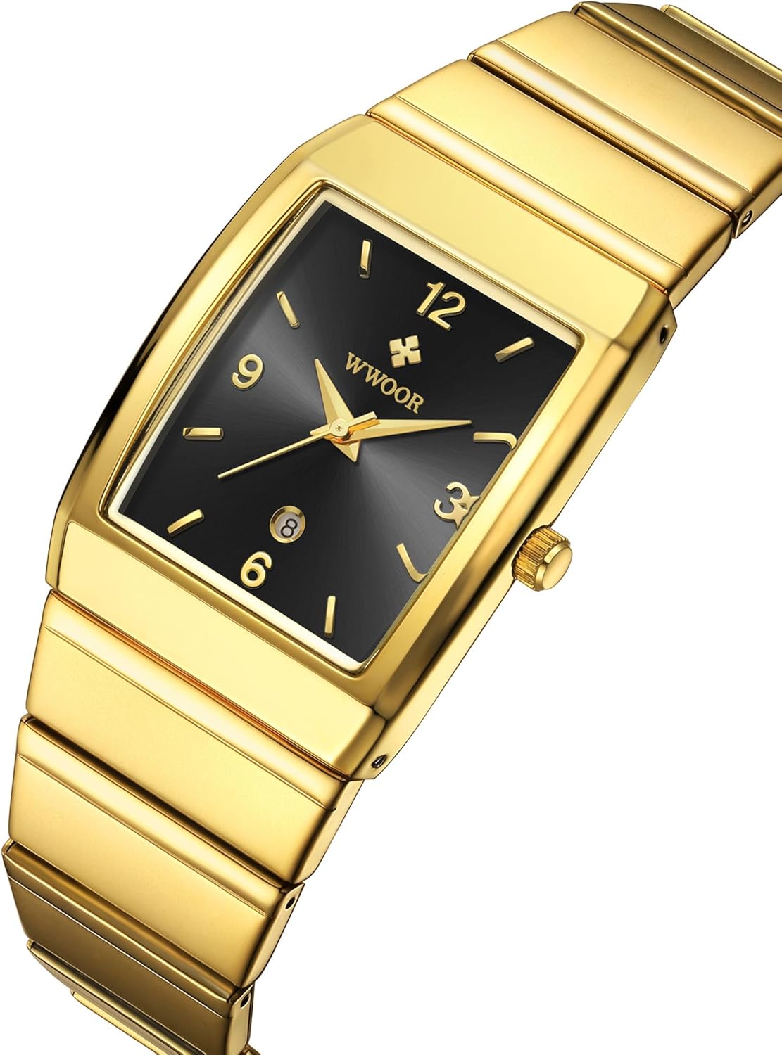 Square Watch for Men and Women - Stainless Steel With Date - Casual Men's Watches