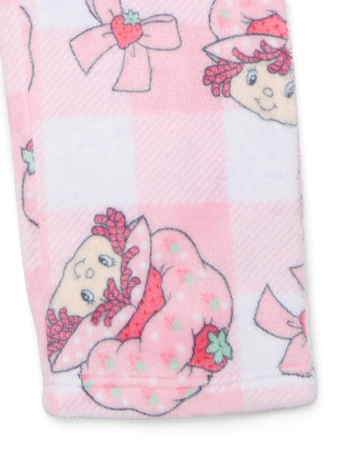 Strawberry Shortcake Little and Big Girls Plush Pajama Pants, Sizes 4-16