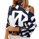 thumbnail image 1 of Gibobby Blusas De Moda de manga larga de otoño e invierno para mujer con botones estampados en el cuello（Azul marino， L), 1 of 5