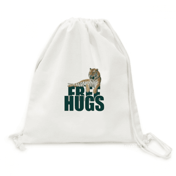 Tiger Has Rest Art Deco Fashion Backpack Canvas Drawstring Reusable Mesh Shopping Bag