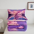 thumbnail image 5 of Manfei 3D Print Axolotl Full Size Comforter Sets,Colorful Salamander Bedding Comforter Set,Pink Reversible,3-Piece,1 Comforter and 2 Pillowcases, 5 of 7