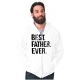 thumbnail image 4 of Best Father Ever Dad Fathers Day Men's Big & Tall Graphic Zip Up Hoodie Brisco Brands 4X, 4 of 5