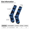 thumbnail image 3 of Bixox Blue Lightning Patterned Men's and Women's Knee Socks High Socks Outdoor Sports Socks, 3 of 5