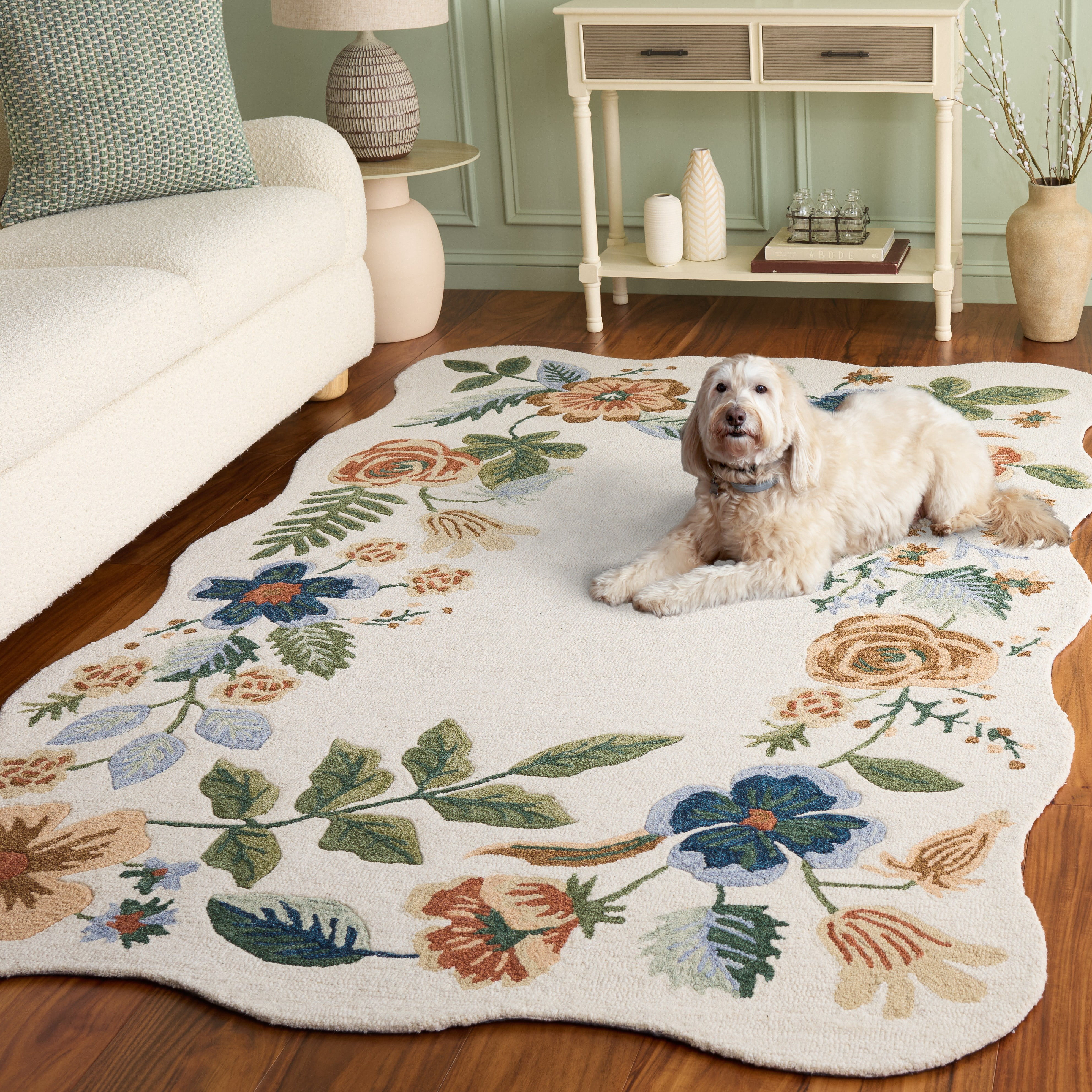 Safavieh Jardin Emalee Floral Area Rug, Ivory/Green, 9' x 12'
