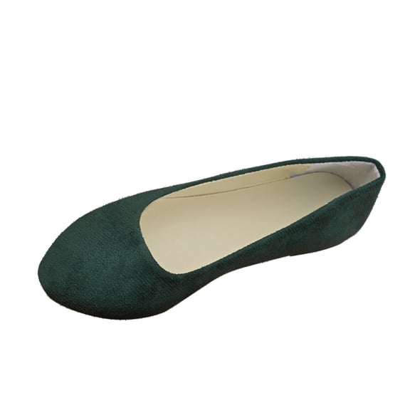 Utoimkio Flocked Ballet Flats for Women Pointed Toe Office Work Walking Shoes Comfort Lightweight Loafers for Women