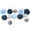 Dusty Blue, variant on ANHXN Navy Decorations, Hanging Paper Lanterns Tissue Pom Poms Decor for Graduation Party, Winter Wedding, Mens Birthday, Memorial Day Decorations, New Years Party Supplies