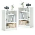 thumbnail image 1 of Costway 2 PCS 3-Tier Bookcase Open Multipurpose Display Rack Cabinet with Adjustable Shelves White, 1 of 10