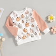 thumbnail image 3 of Gupgi Bambin Fille Sweat-Shirts Contraste Couleur Manches Longues Col Rond Pull-Over Tomber Tops Décontractés 0-4 Ans, 3 of 8