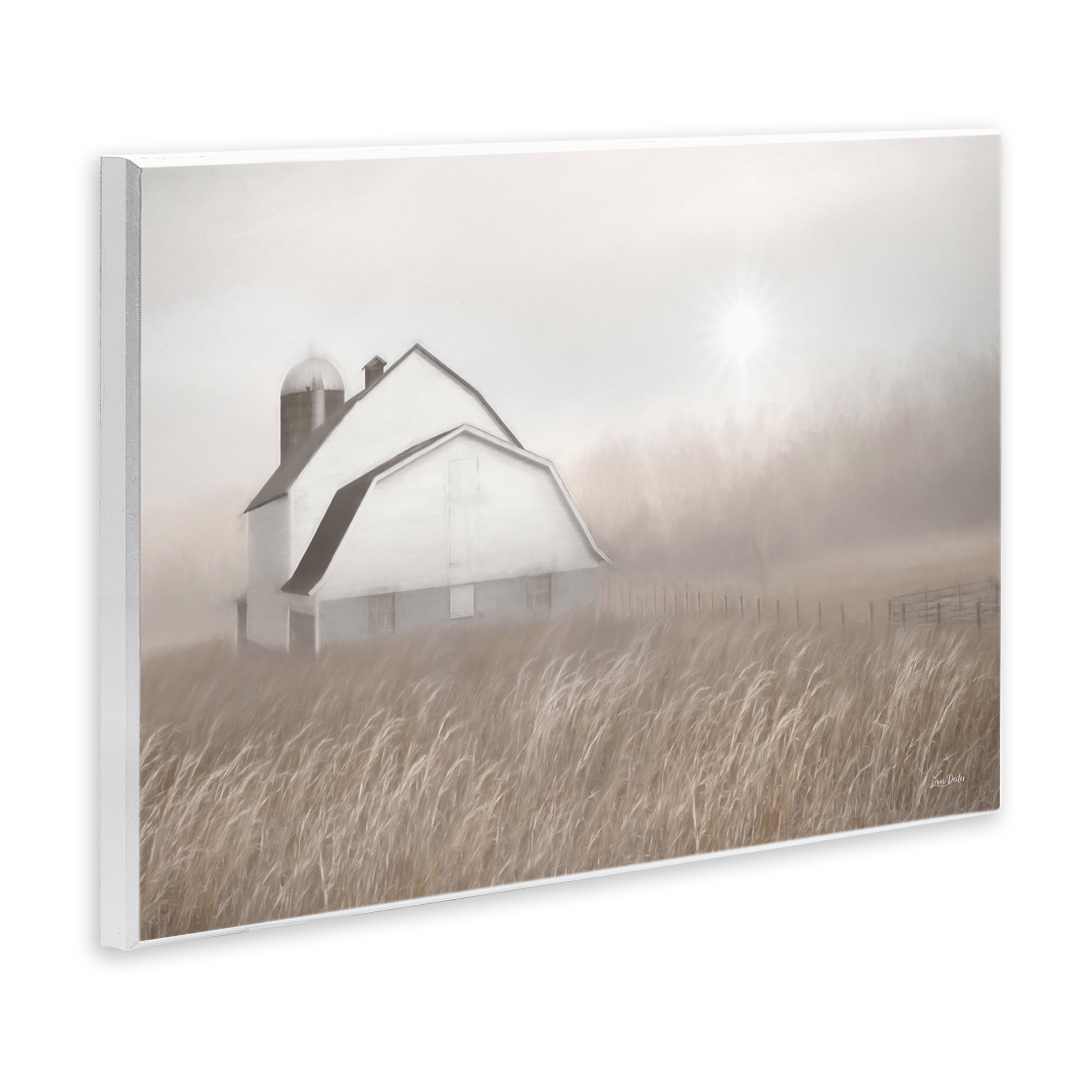 Stupell Industries Windblown Farm Grasses Landscape & Nature Painting Unframed Art Print Wall Art, 15 x 10
