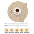 thumbnail image 6 of 15 Inch Round Placemats Set of 6, Khaki Boho Non Slip Heat Insulation PP Table Mats, Middle Century Modern Abstract Art Washable Place Mats for Kitchen Dining Party Table Decor, 6 of 7