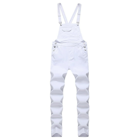Men's Camo Denim Bib Overalls Suspenders Casual Slim Fit Rompers Trousers Skinny Jumpsuit with Pockets